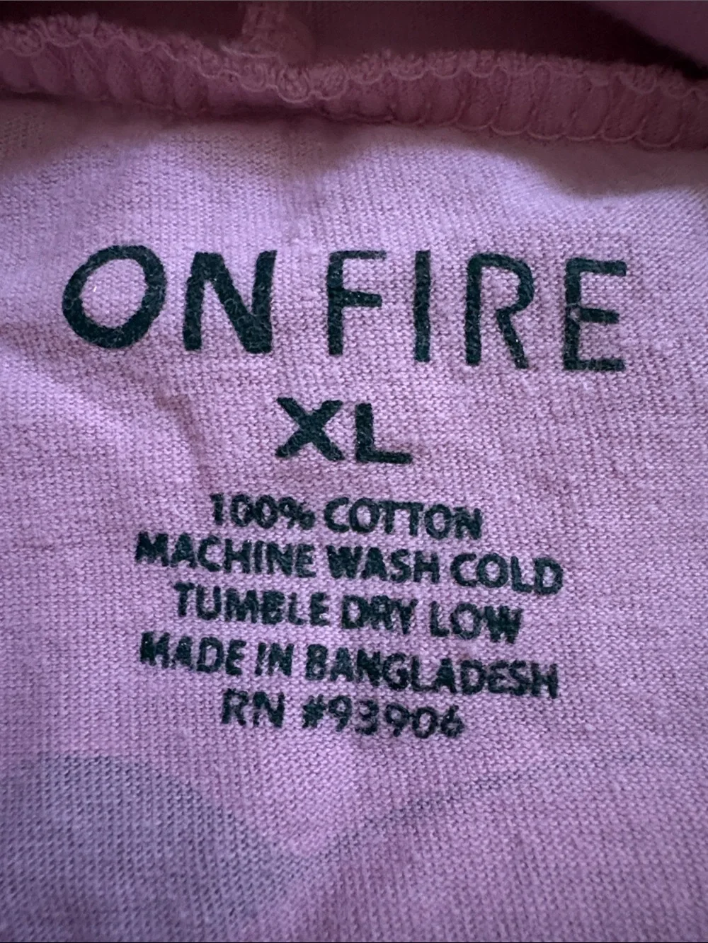 On Fire Pink Cotton Hoodie with Panda Attitude Graphic Youth XL